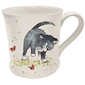 Paper Shed Black and White Cat Mug